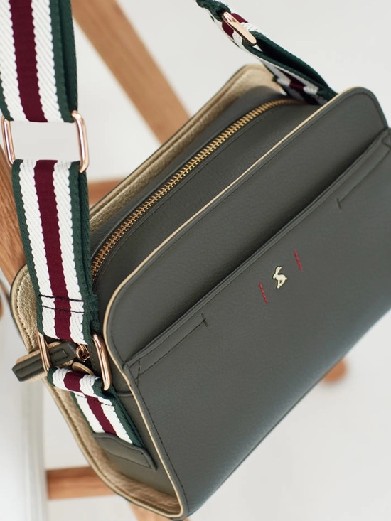 Joules Handbags - Joules Zia Vegan Leather Camera Bag - Khaki Green
